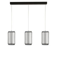 LED-HÄNGELEUCHTE Circolo Cage 90/16/150 cm   - Schwarz/Weiß, Design, Kunststoff/Metall (90/16/150cm) - Searchlight