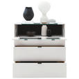 HIGHBOARD Weiß  121,9/121,5/45,2 cm  - Schwarz/Weiß, Design, Glas/Keramik (121,9/121,5/45,2cm) - Dieter Knoll