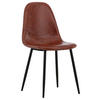 STOLSET 2 styck läderimitation (vegan)  - brun/svart, Design, metall/textil (44/87/53cm) - Livetastic