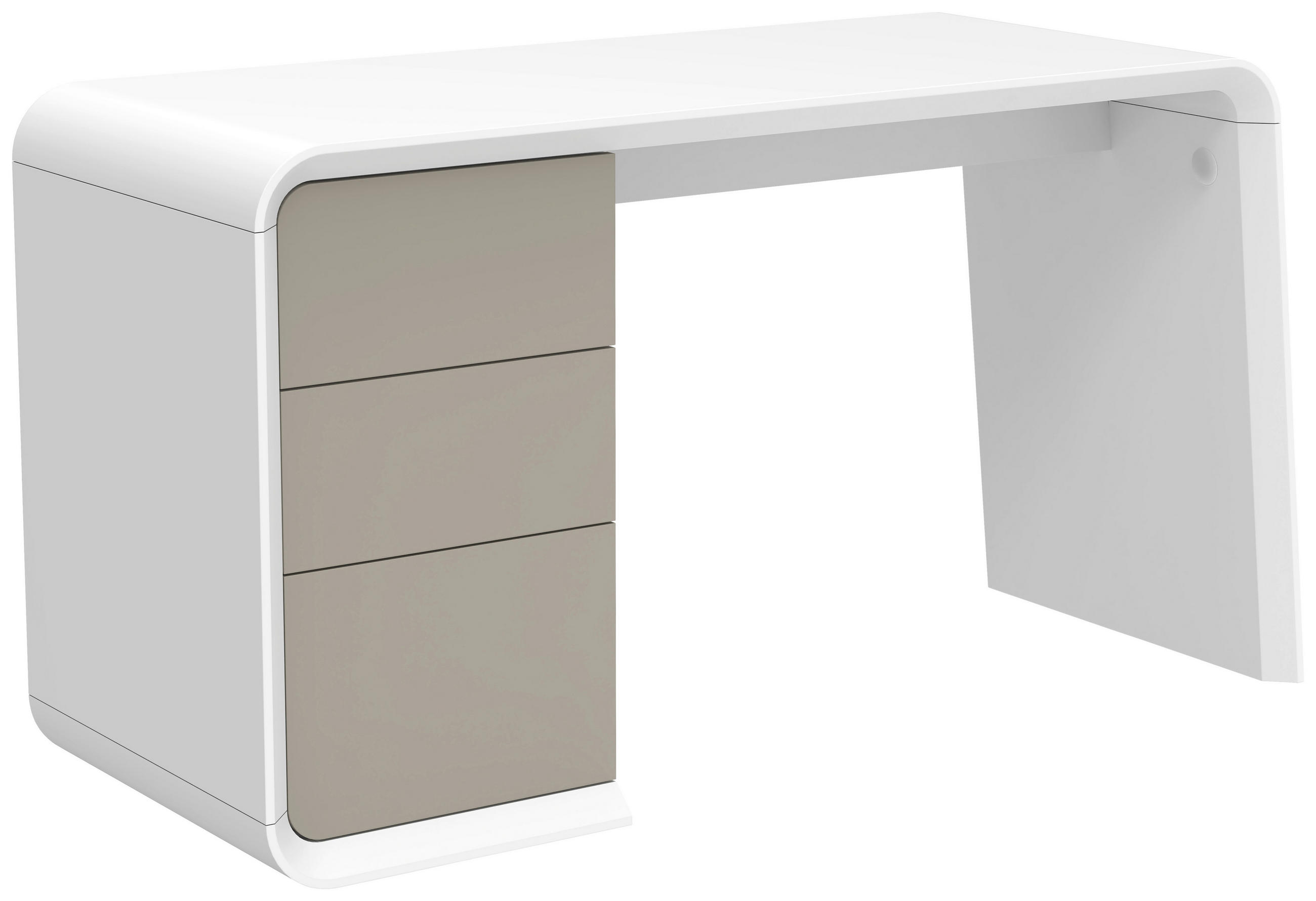 SCHREIBTISCH  in Weiß, Taupe  - Taupe/Weiß, LIFESTYLE, Holzwerkstoff (140/76/55cm) - MID.YOU