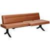 SITZBANK in Metall, Textil Schwarz, Cognac  - Cognac/Schwarz, Konventionell, Textil/Metall (220/87/70-86cm) - Moderano