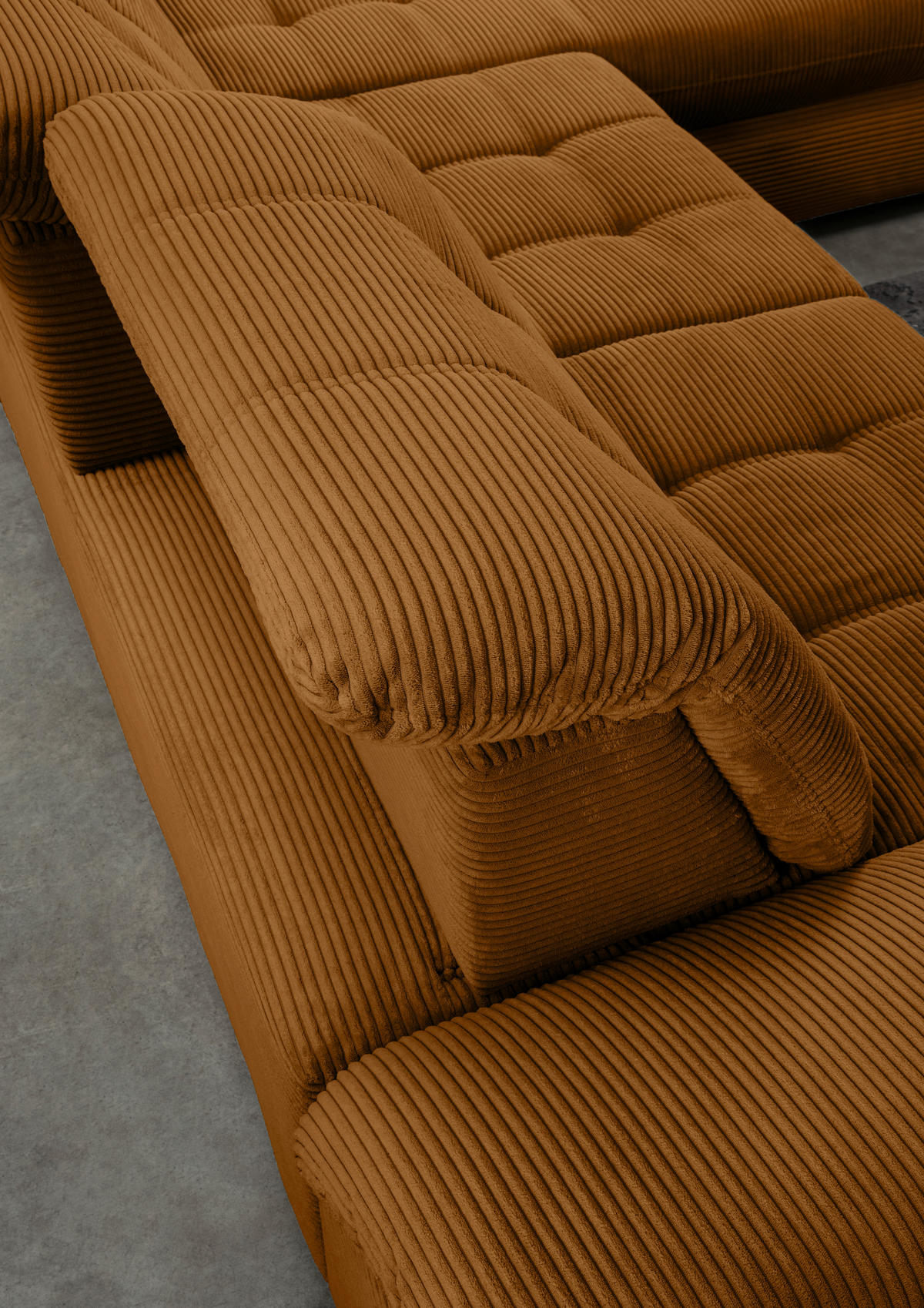 ECKSOFA in Cord Goldfarben  - Goldfarben/Schwarz, Modern, Textil/Metall (314/184cm) - Livetastic