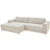 ECKSOFA in Cord Naturfarben  168/296 cm  - Schwarz/Naturfarben, Design, Kunststoff/Textil (168/296cm) - Pure Home Lifestyle