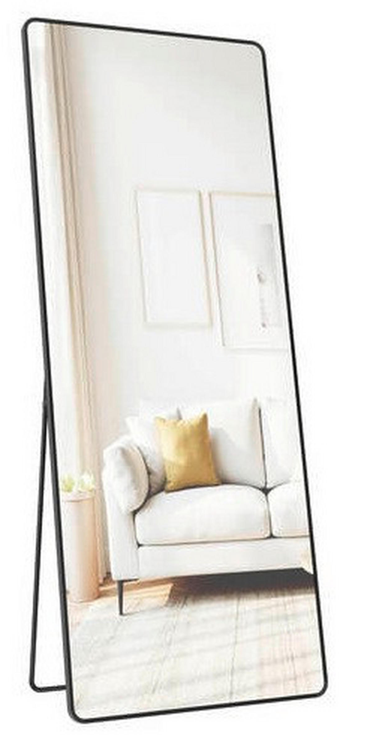 STANDSPIEGEL 60/165/33 cm  - Schwarz, Trend, Glas/Metall (60/165/33cm) - Boxxx