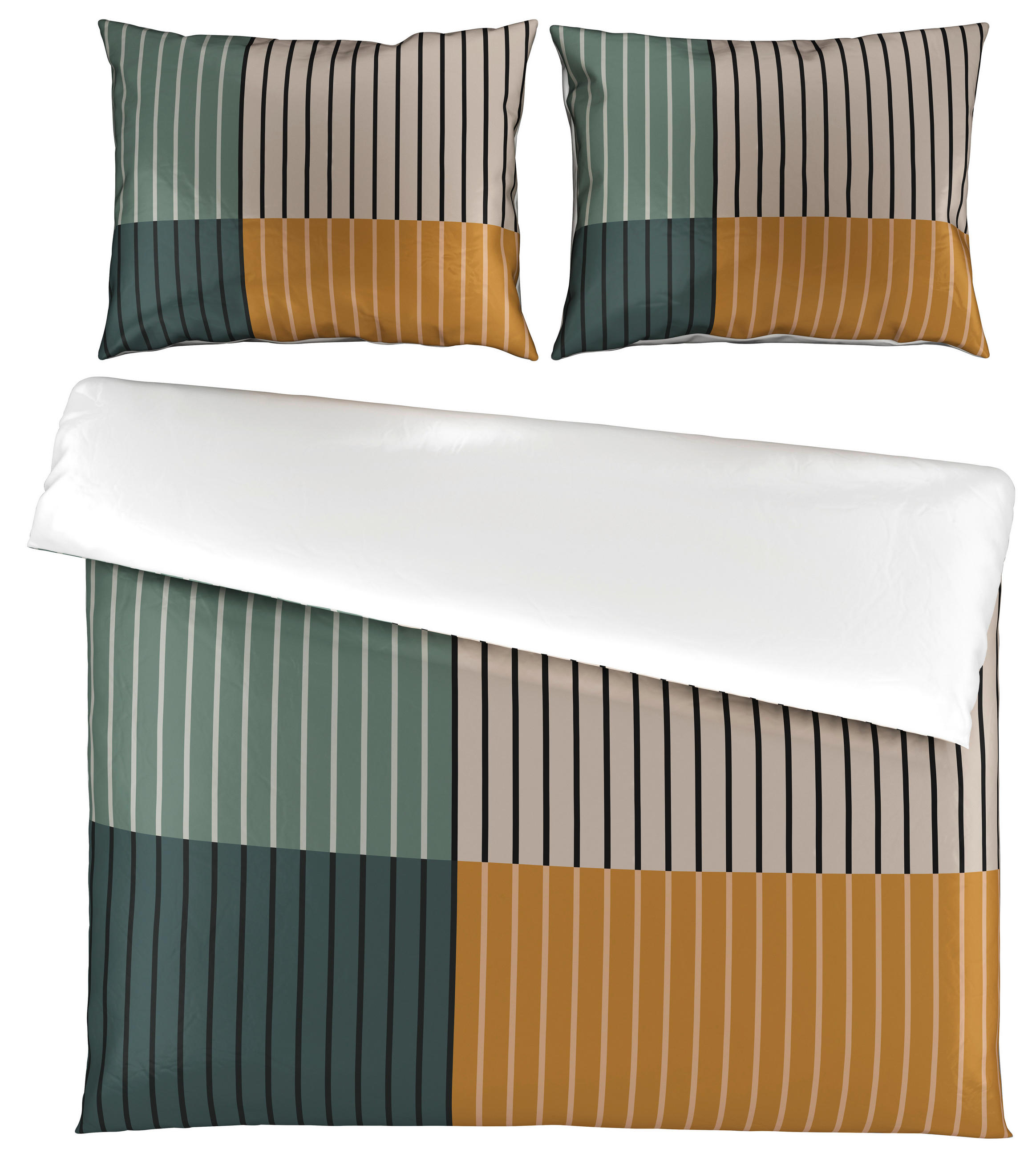 OBOJESTRANSKA POSTELJNINA HARMONY 200/200 cm saten večbarvno  - večbarvno, Konvencionalno, tekstil (200/200cm) - Esposa