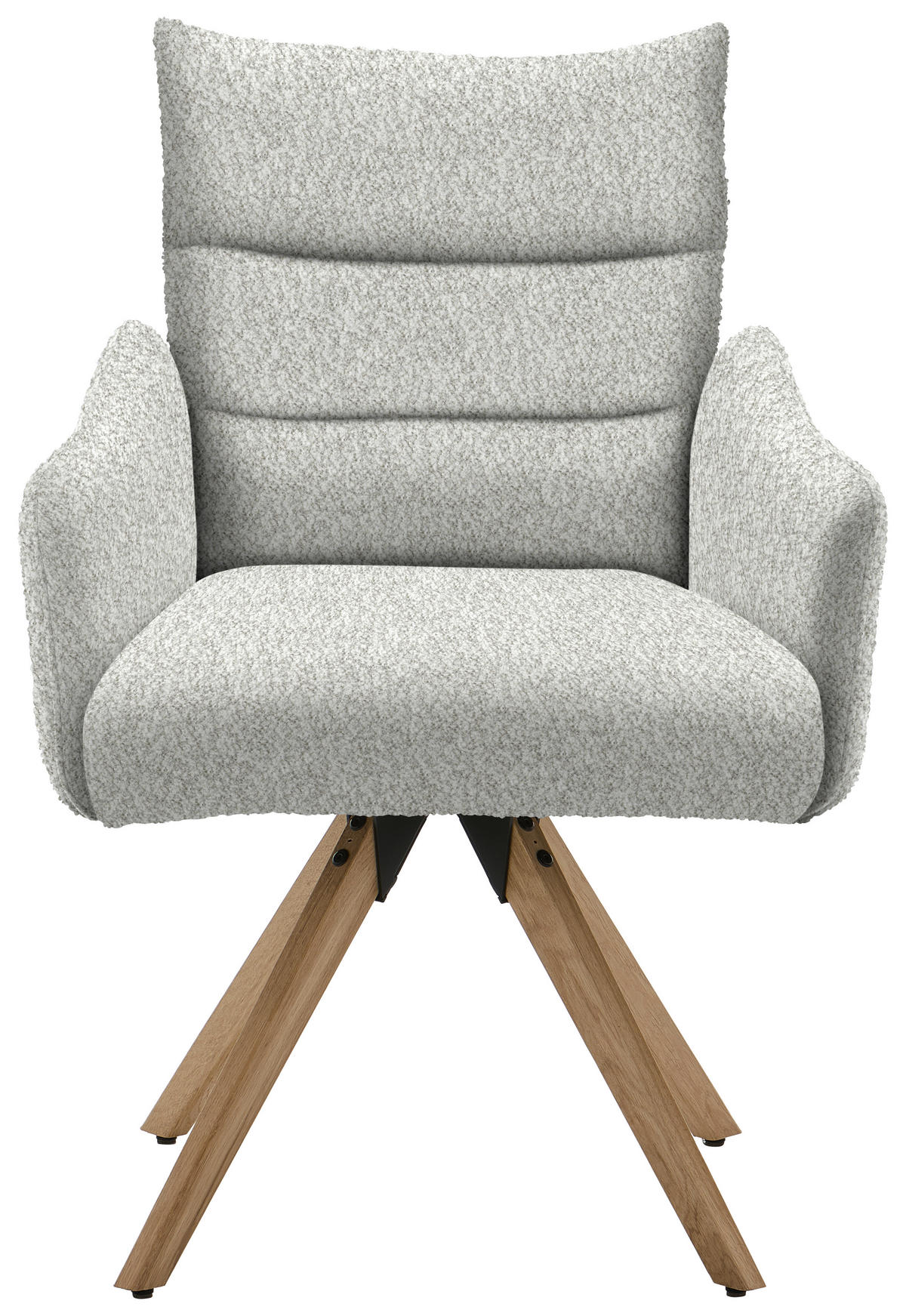 ARMLEHNSTUHL  in Jacquard  - Eichefarben/Grau, Design, Holz/Textil (62/86/68cm) - Welnova