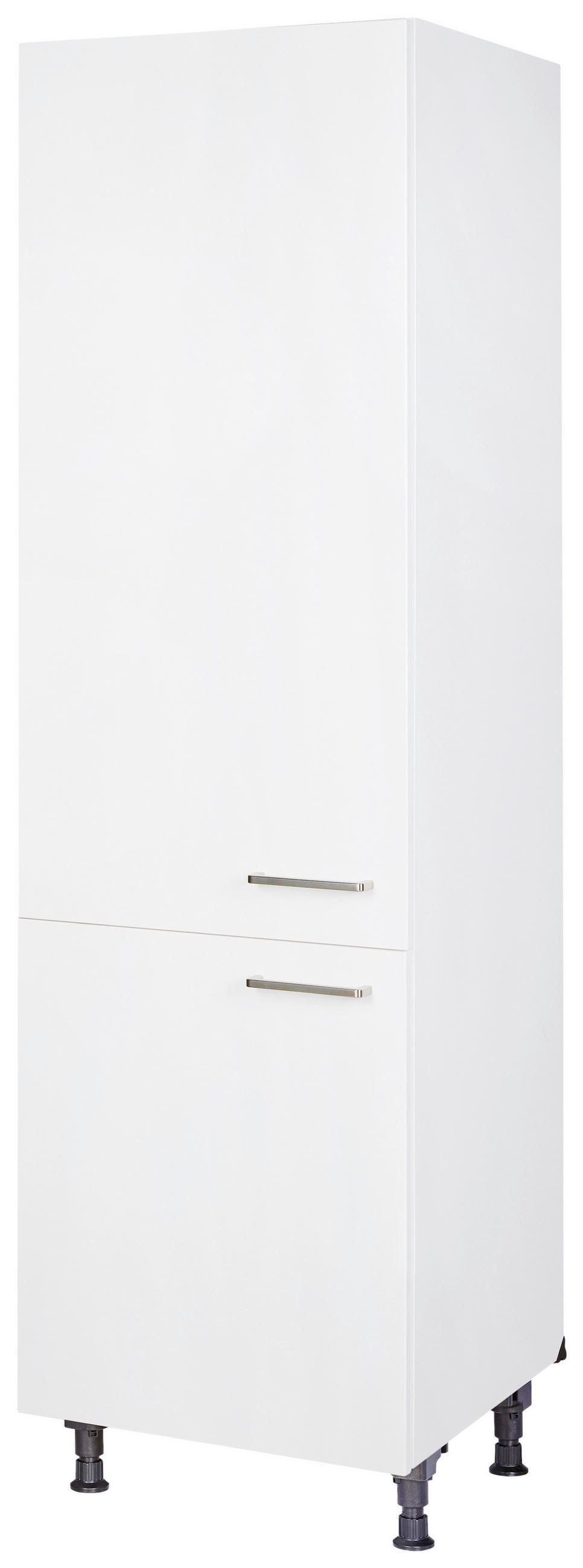 GESCHIRRSCHRANK 60/216,6/58 cm  Weiss  - Weiss/Edelstahlfarben, Modern, Holzwerkstoff/Metall (60/216,6/58cm) - Nobilia