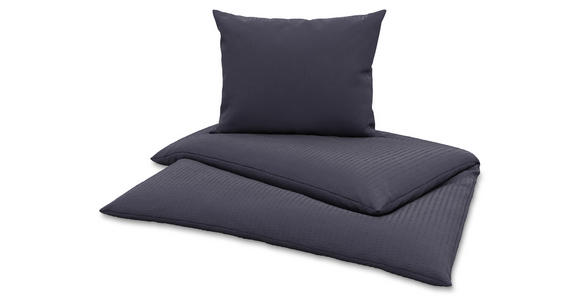 Bettwäsche Milena 140/200cm Anthrazit - Anthrazit, KONVENTIONELL, Textil - Luca Bessoni