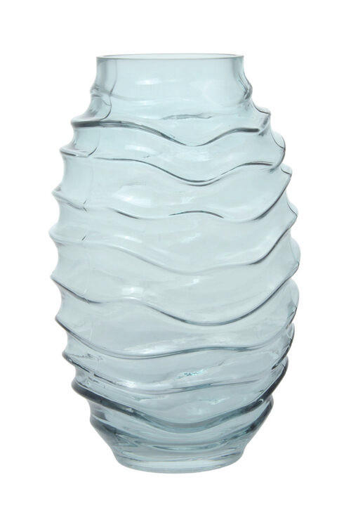 VAS  - blå, Design, glas (16/25,5/16cm) - Kayoom
