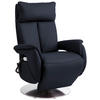 RELAXSESSEL in Leder Dunkelblau  - Edelstahlfarben/Dunkelblau, Konventionell, Leder/Metall (78/110/81cm) - Cantus