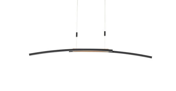 LED-HÄNGELEUCHTE 130/6,5/155 cm - Schwarz, Basics, Holz/Metall (130/6,5/155cm) - Dieter Knoll