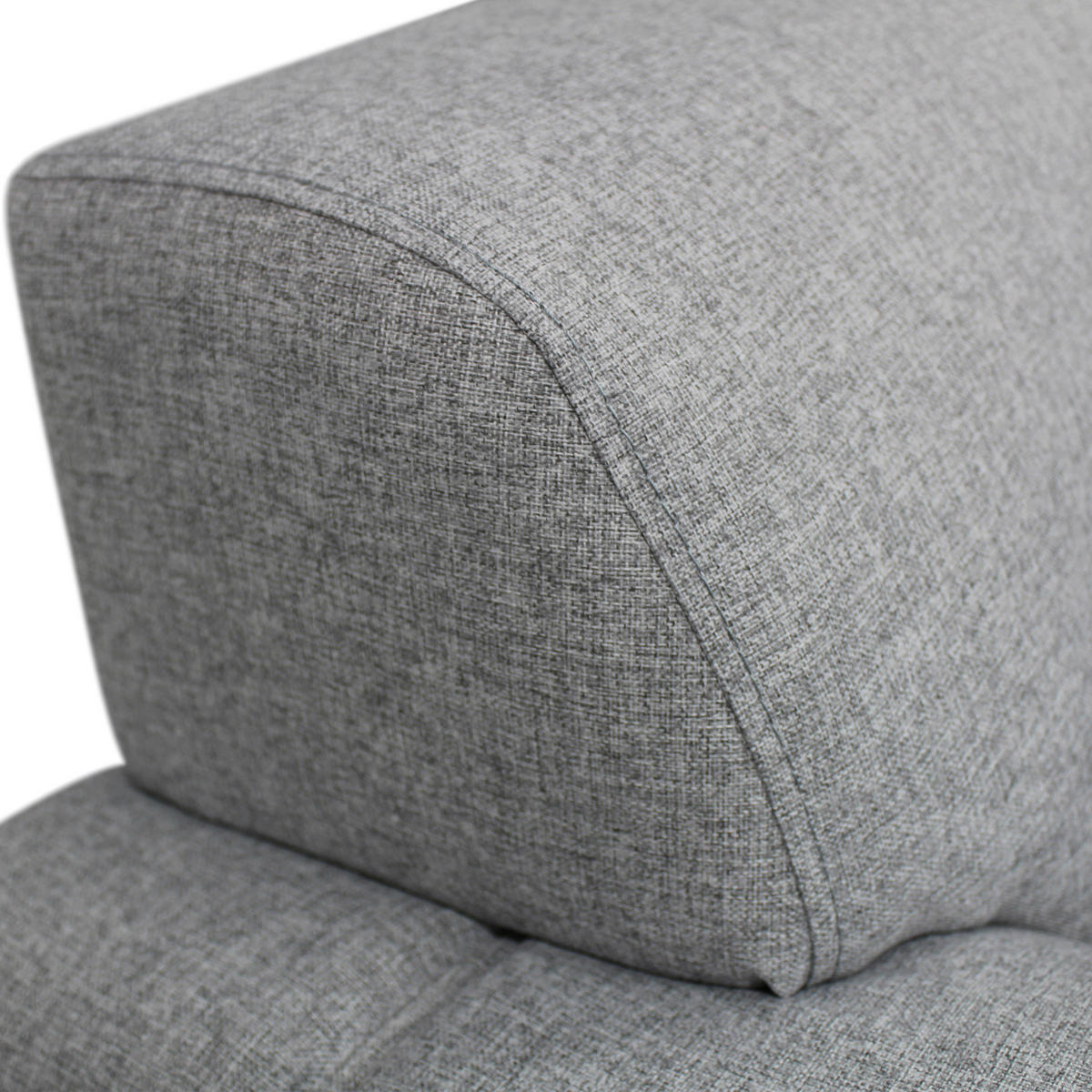 ECKSOFA Hellgrau Flachgewebe  - Silberfarben/Hellgrau, Design, Kunststoff/Textil (266/266cm) - Livetastic