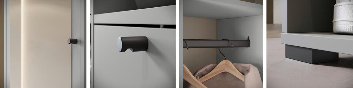 GARDEROBE  in  - Grau, Trend, Holzwerkstoff (90/190/33cm)