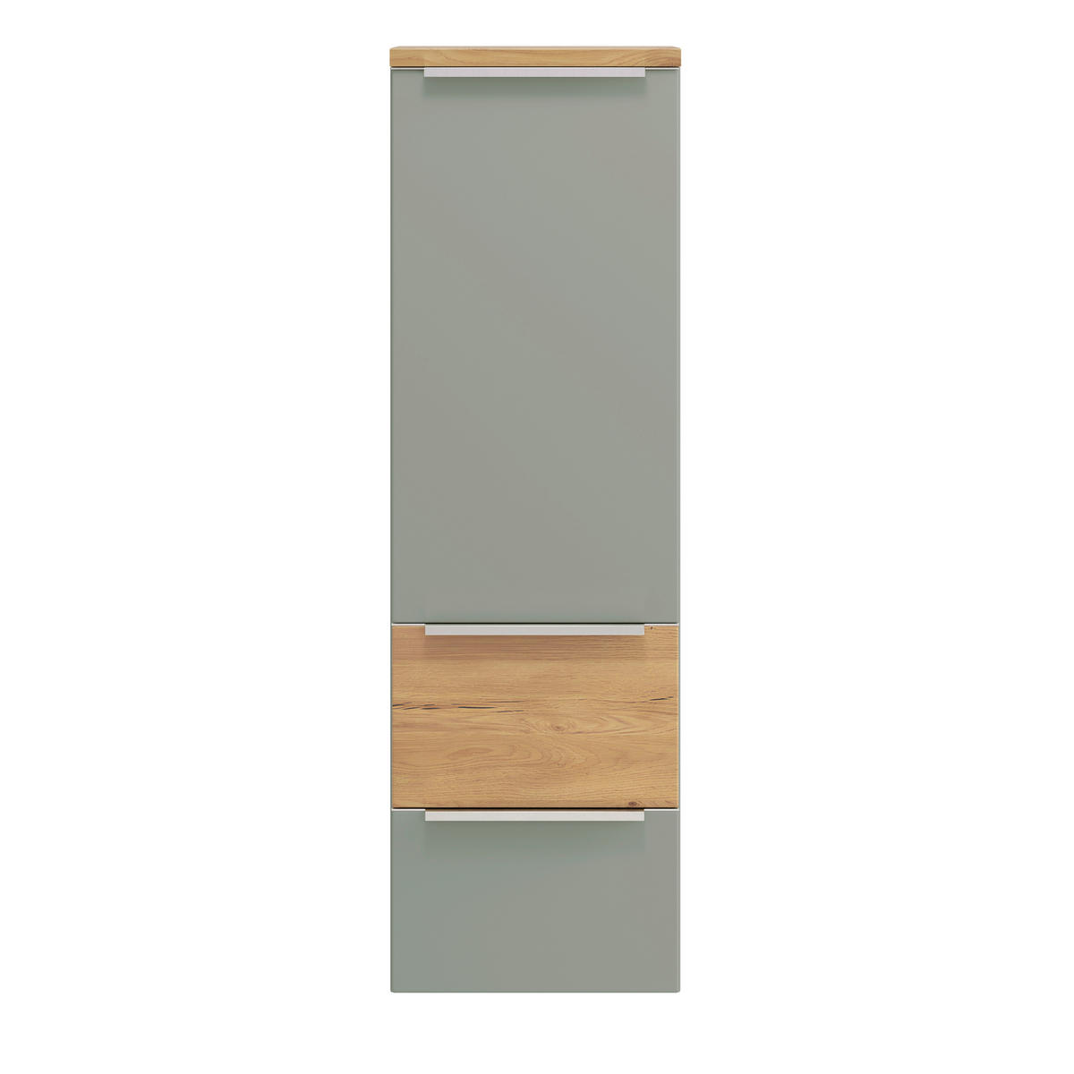 MIDISCHRANK 40/130/35 cm  - Schilfgrün/Wildeiche, Trend, Holzwerkstoff/Metall (40/130/35cm) - Held