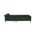 ECKSOFA in Struktur Grün  280/205 cm  - Schwarz/Grün, Design, Textil/Metall (280/205cm) - Xora