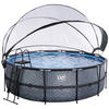 POOL SET 427/122 cm  - grå, Klassisk, metall (427/122cm) - EXIT Toys