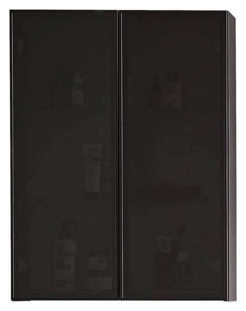 HÄNGESCHRANK 60/80/15 cm  - Anthrazit/Grau, Trend, Glas/Holzwerkstoff (60/80/15cm) - Novel