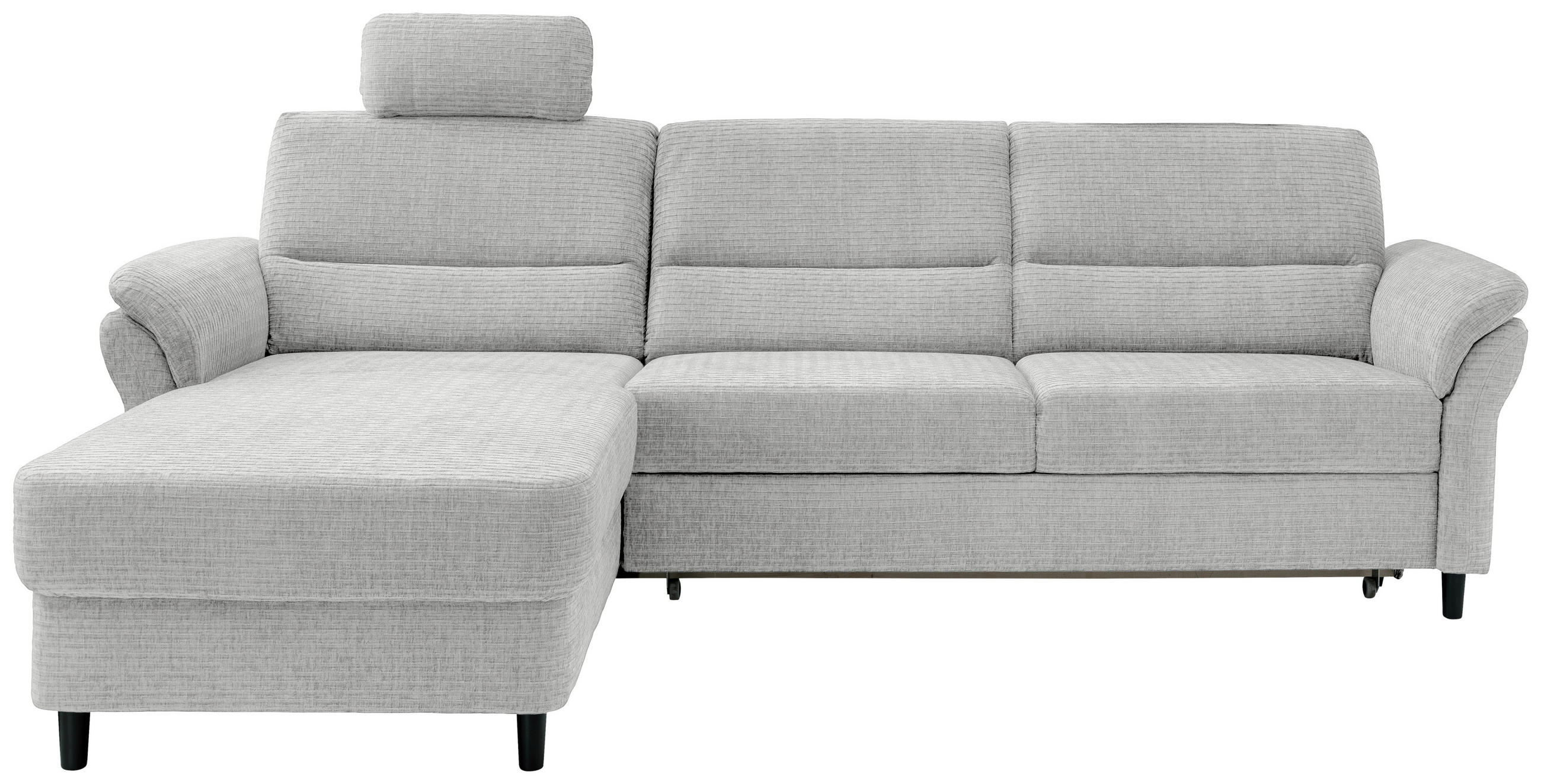 ECKSOFA in Mikrofaser Weiß  - Schwarz/Weiß, MODERN, Holz/Textil (176/279cm) - Livetastic