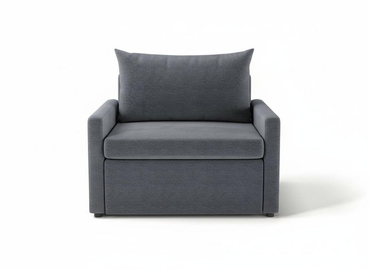 SCHLAFSESSEL Flachgewebe Dunkelgrau  - Dunkelgrau/Schwarz, Design, Kunststoff/Textil (92/89/103cm) - MID.YOU