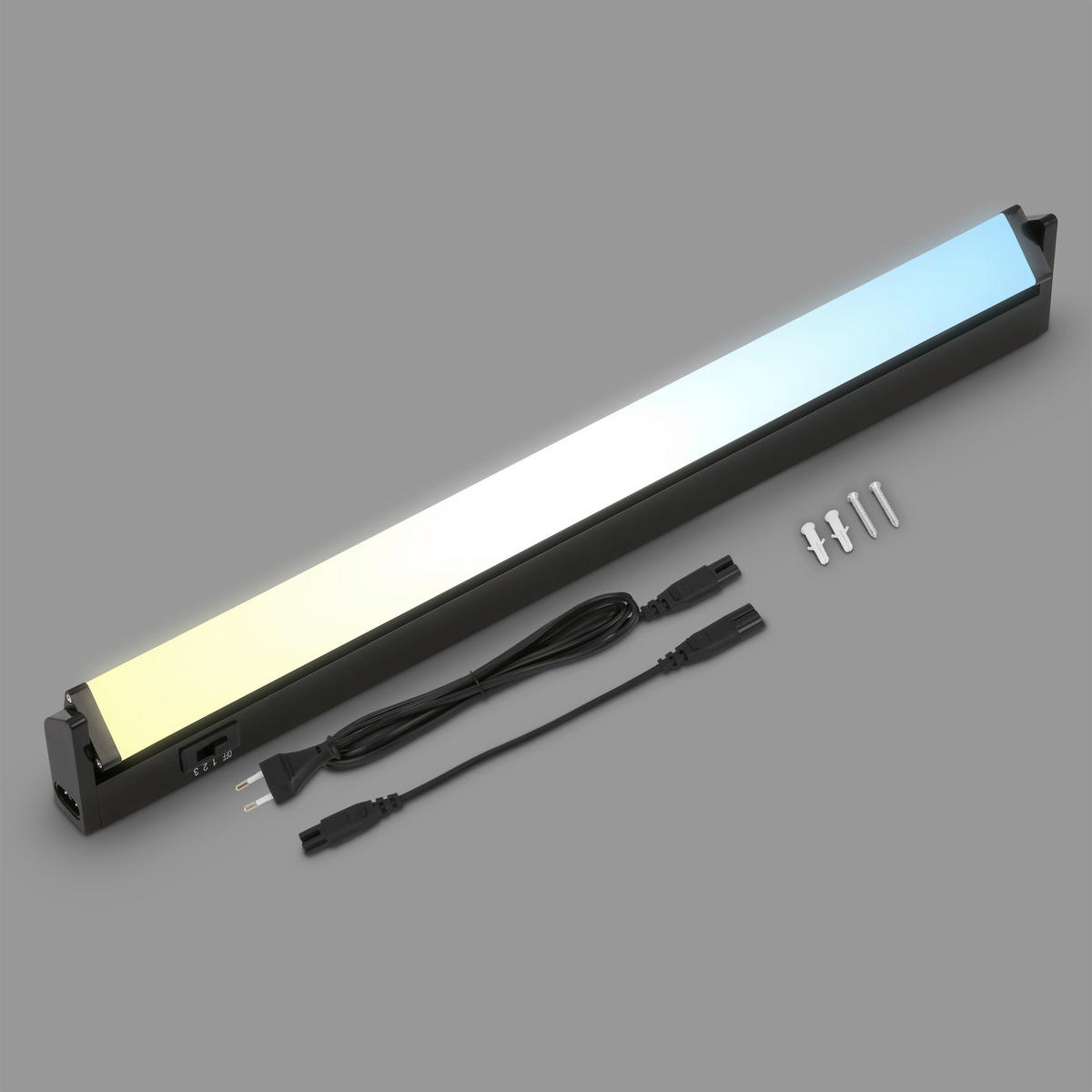 PULTMEGVILÁGÍTÓ LÁMPA LED izzó  - fekete, Basics, műanyag (54,5/6/2,5cm)