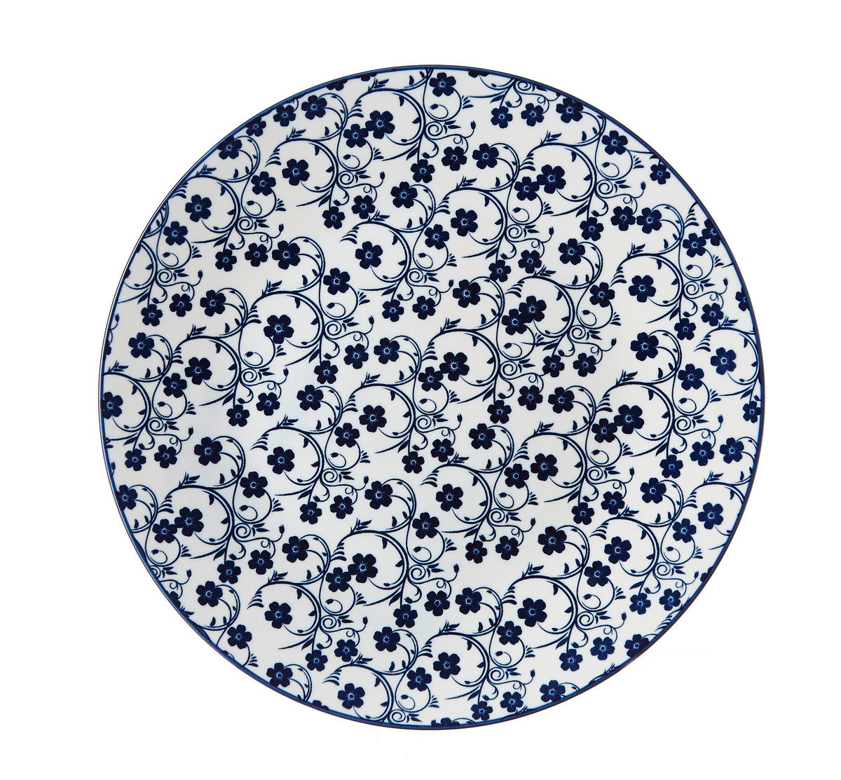 Farfurie Întinsă 26,5 cm  - albastru/alb, Basics, ceramică (26,5cm) - Ritzenhoff Breker