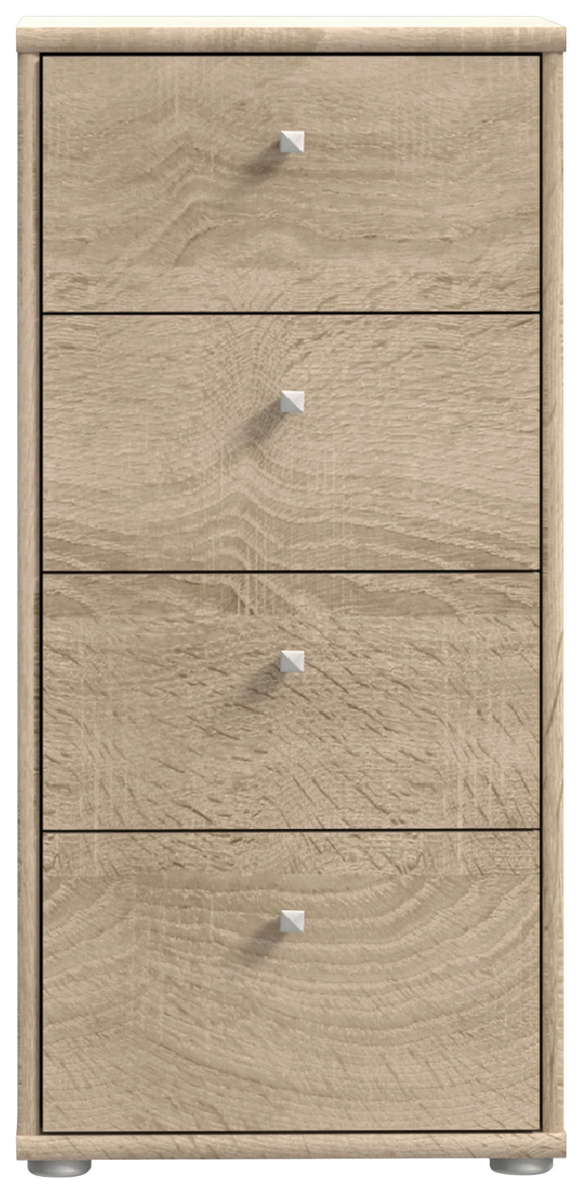 KOMMODE  in 38,6/85,5/34,8 cm  - Alufarben/Sonoma Eiche, Design, Holzwerkstoff/Kunststoff (38,6/85,5/34,8cm)