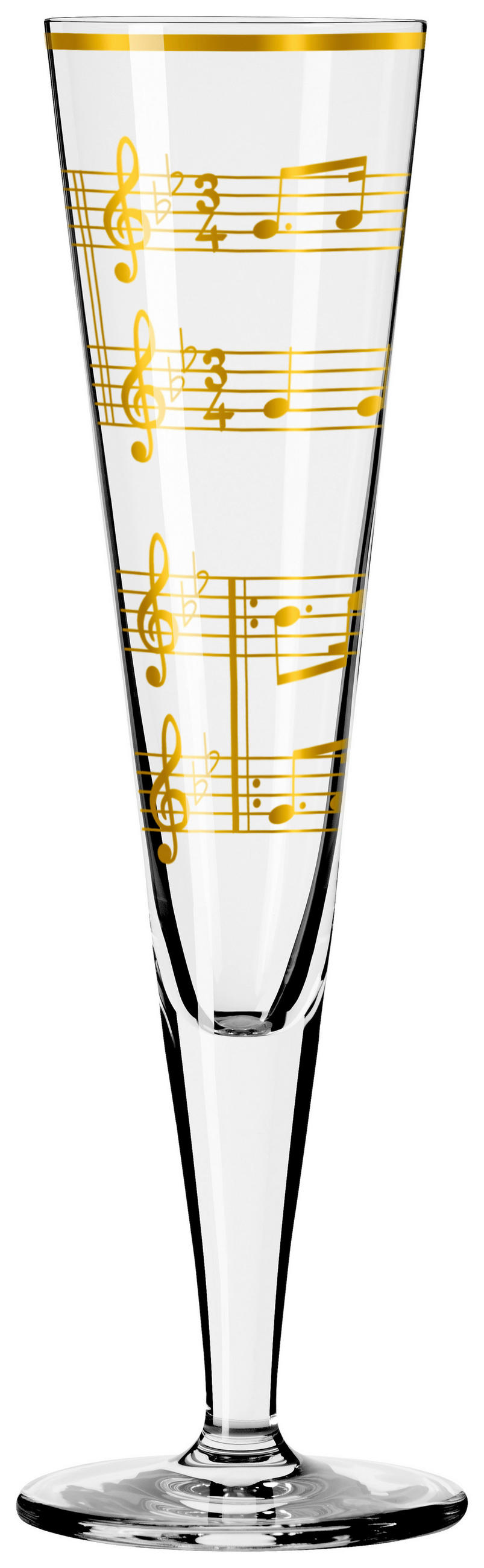 CHAMPAGNERGLAS Goldnacht 205 ml 2-teilig  - Goldfarben, LIFESTYLE, Glas (7,2/7,2/24cm) - Ritzenhoff