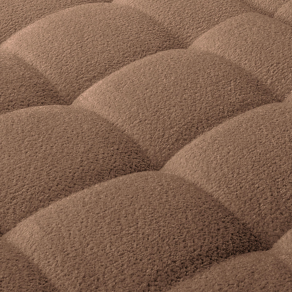 BIGSOFA in Teddystoff Hellbraun  - Hellbraun/Schwarz, Design, Kunststoff/Textil (284/94/148cm) - Livetastic