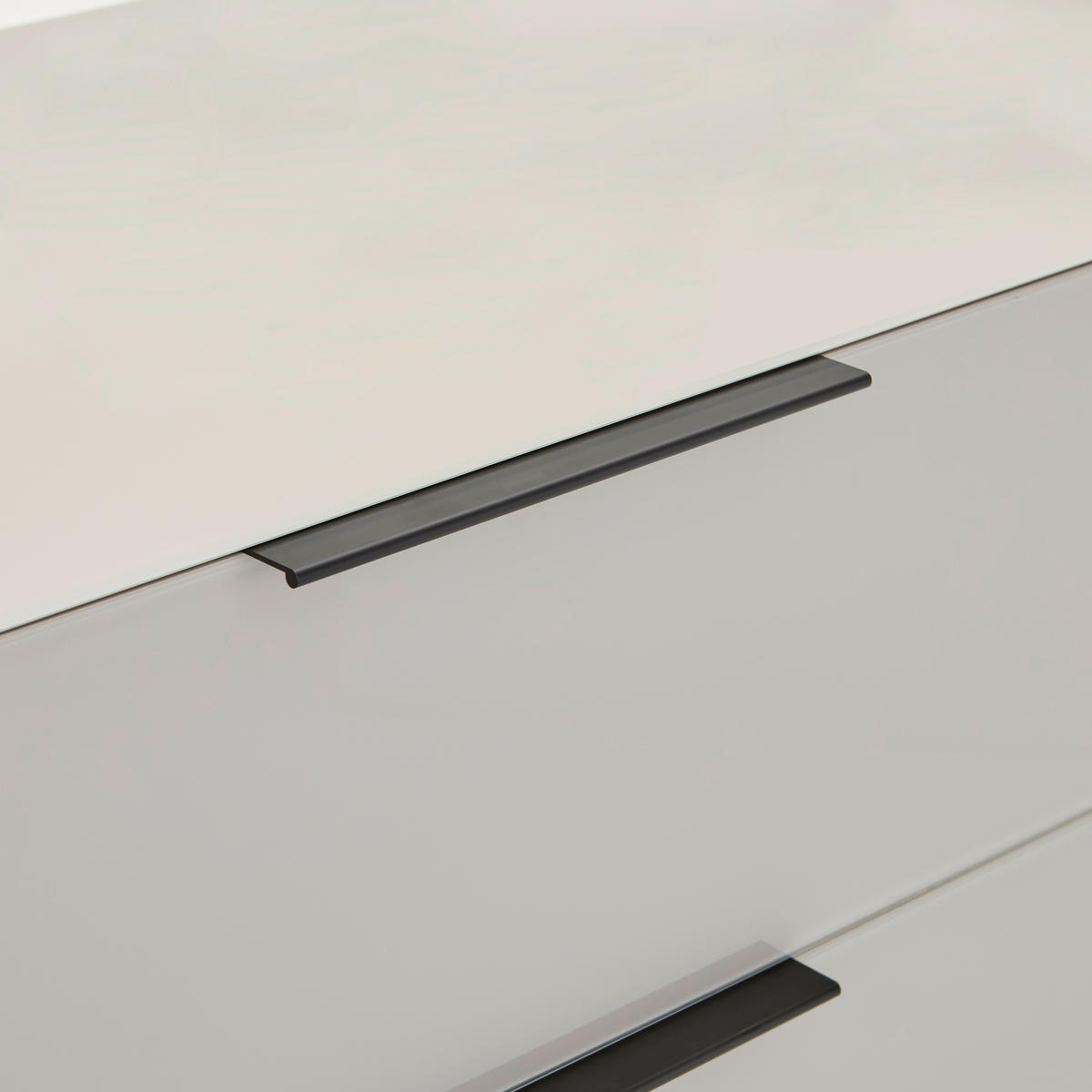 SIDEBOARD  135/99/42 cm 4 Schublade(n)  - Kaschmir/Schwarz, Design, Glas/Holzwerkstoff (135/99/42cm) - Novel