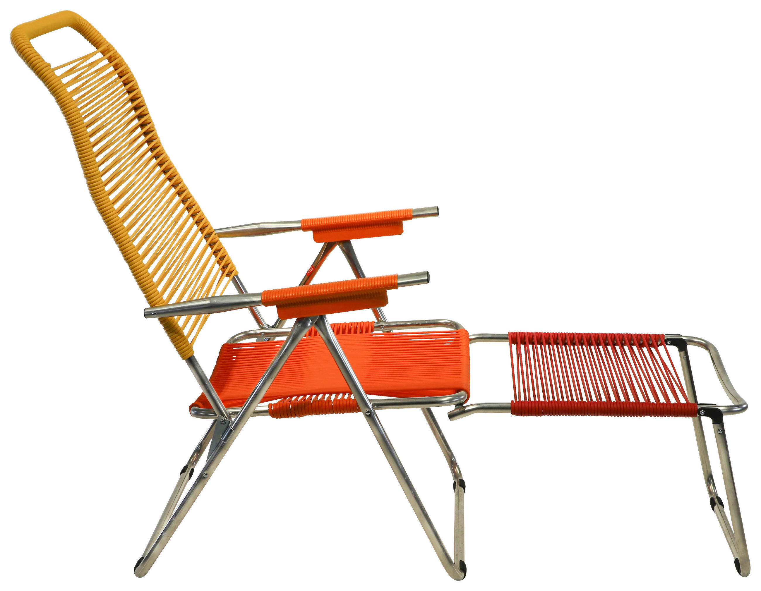 Fiam Garten-Relaxsessel Spaghetti Gelb, Orange, Rot, Alu 60x110x48 cm