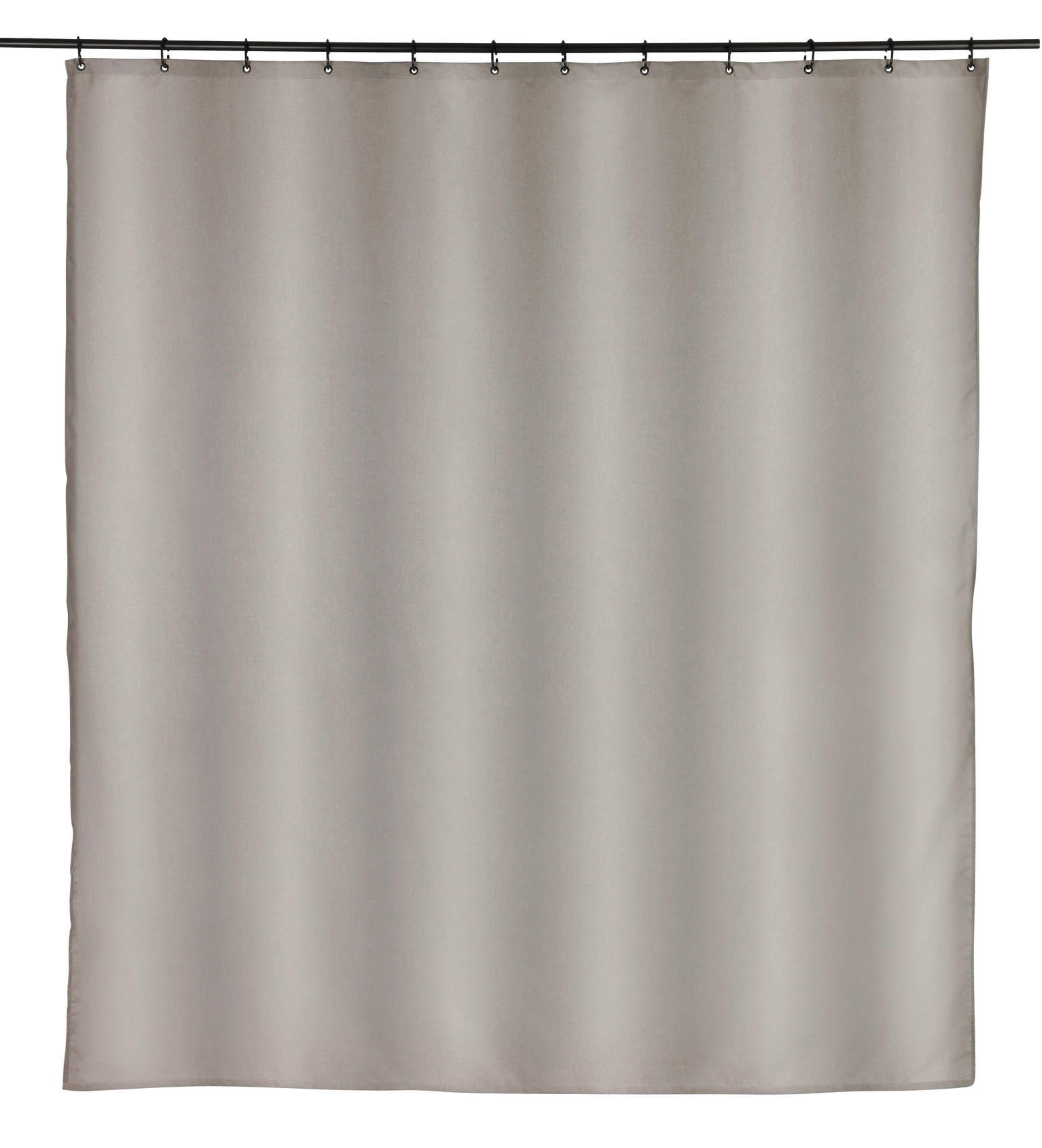 DUSCHVORHANG MAYOUR GRS PES 180/200 cm  - Grau, KONVENTIONELL, Kunststoff/Textil (180/200cm) - Schöner Wohnen