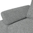 ECKSOFA in Chenille, Flachgewebe Pastellblau  - Pastellblau/Schwarz, Design, Textil/Metall (318/165cm) - Xora