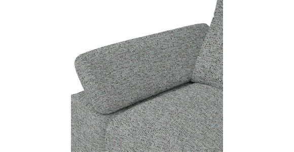 ECKSOFA in Chenille, Flachgewebe Pastellblau  - Pastellblau/Schwarz, Design, Textil/Metall (318/165cm) - Xora