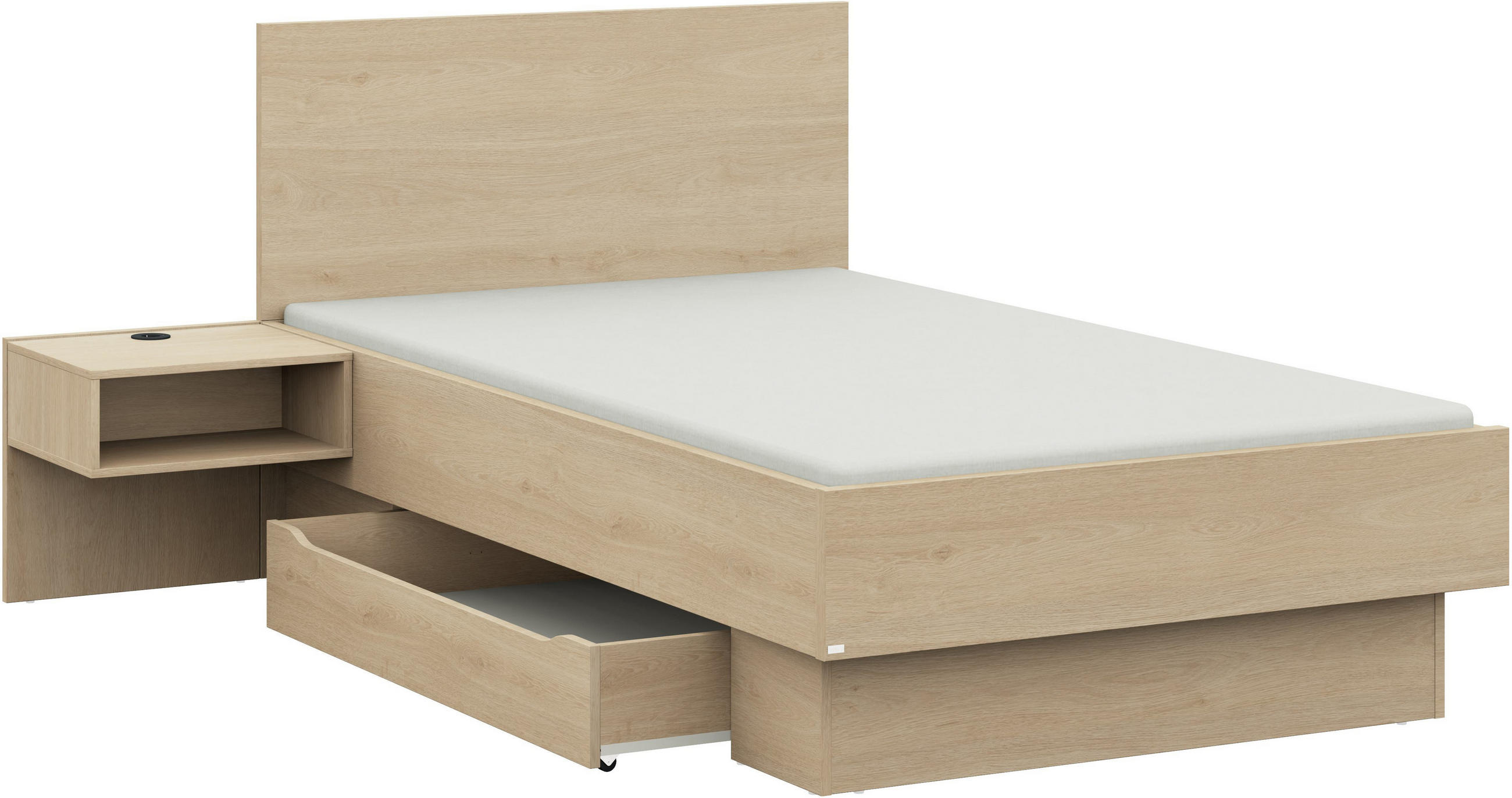 BETTANLAGE - Eichefarben, Design (120/200cm) - Cantus