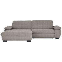 ECKSOFA in Webstoff Grau  180/265 cm  - Schwarz/Grau, Design, Textil/Metall (180/265cm) - Carryhome