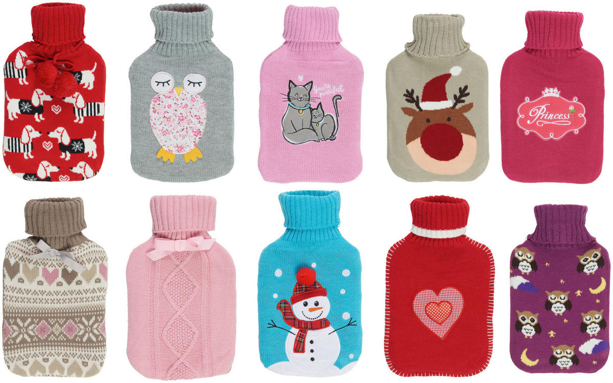 WÄRMFLASCHE - Multicolor, Lifestyle, Kunststoff/Textil (32.7/20/4.5cm) - X-Mas