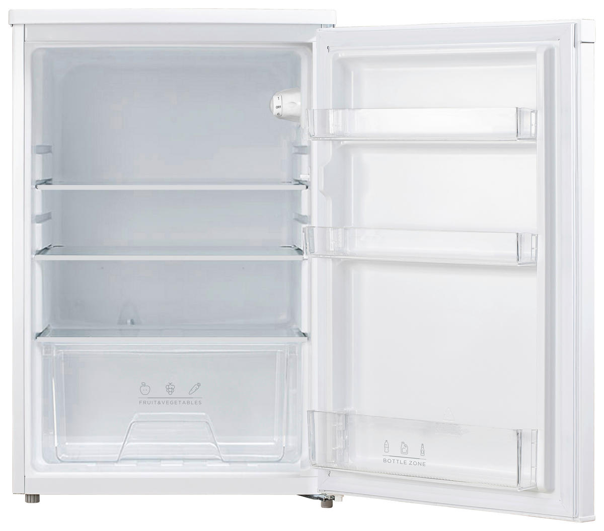 KÜHLSCHRANK 55,3/84,5/57,4 cm  - Weiß, Basics, Glas/Kunststoff (55,3/84,5/57,4cm) - Silva Schneider
