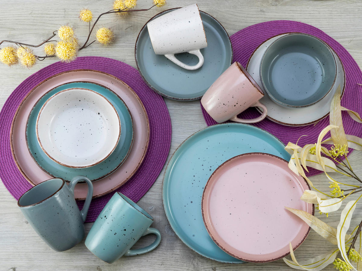 KOMBINOVANÁ SOUPRAVA, 16dílné, kamenina - keramika - Creatable