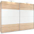 SCHWEBETÜRENSCHRANK in Weiß, Sonoma Eiche - Alufarben/Weiß, KONVENTIONELL, Glas/Holzwerkstoff (226/210/62cm) - Xora SCHWEBETÜRENSCHRANK in Weiß, Sonoma Eiche - Alufarben/Weiß, KONVENTIONELL, Glas/Holzwerkstoff (226/210/62cm) - Xora
