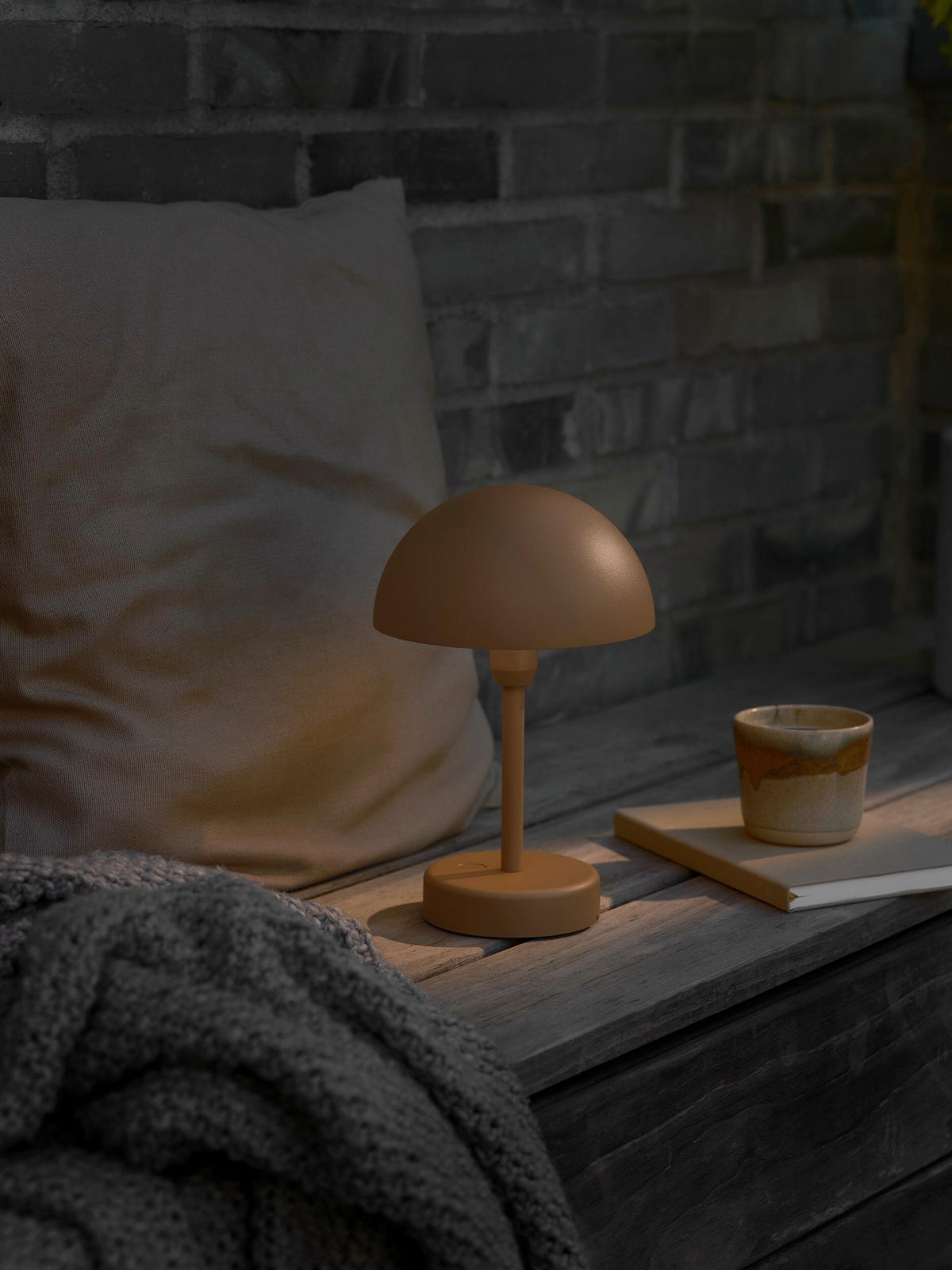 AKKU-TISCHLEUCHTE 16/25 cm   - Braun, Design, Metall (16/25cm) - Nordlux