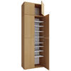 SKOSKÅP  i 70/223/39 cm  - vit/bokfärgad, Modern, trämaterial/plast (70/223/39cm) - MID.YOU