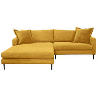 KUTNA GARNITURA tekstil  boje senfa   - boje senfa/crna, Design, tekstil/metal (193/268cm) - P & B