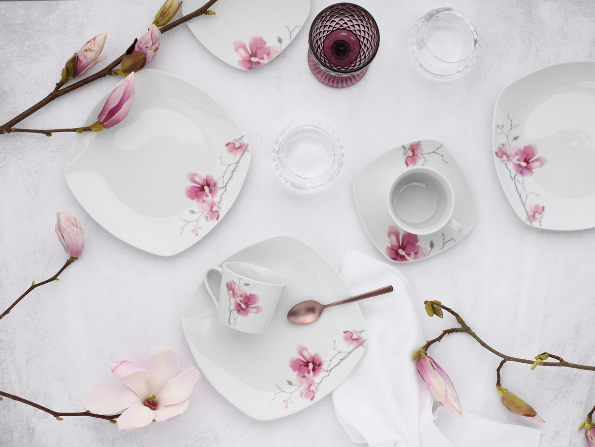 KOMBINOVANÝ SERVIS, 30-dielne, porcelán - biela, Trend, keramika - Creatable