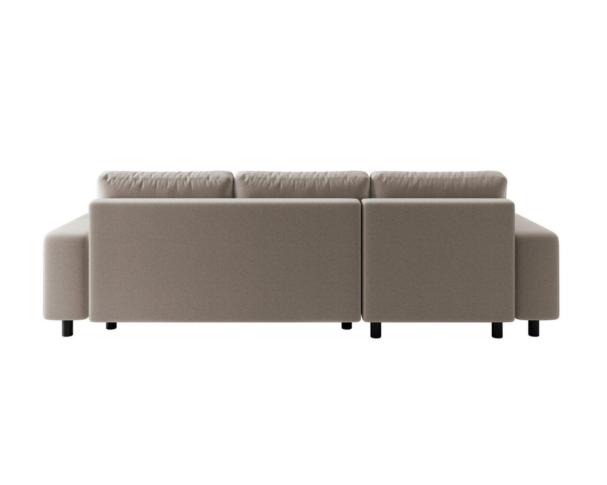 ECKSOFA  in Jacquard Beige  - Beige/Schwarz, MODERN, Kunststoff/Textil (144/246cm) - Carryhome