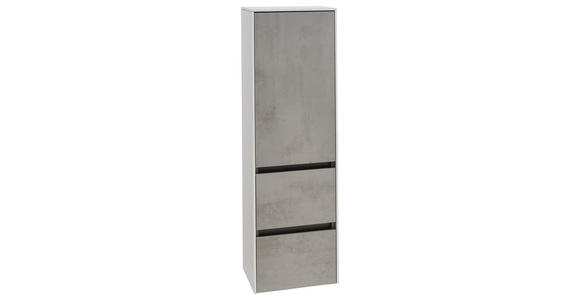 MIDISCHRANK 37/121/33 cm - Hellgrau, Design, Glas/Holzwerkstoff (37/121/33cm) - Dieter Knoll