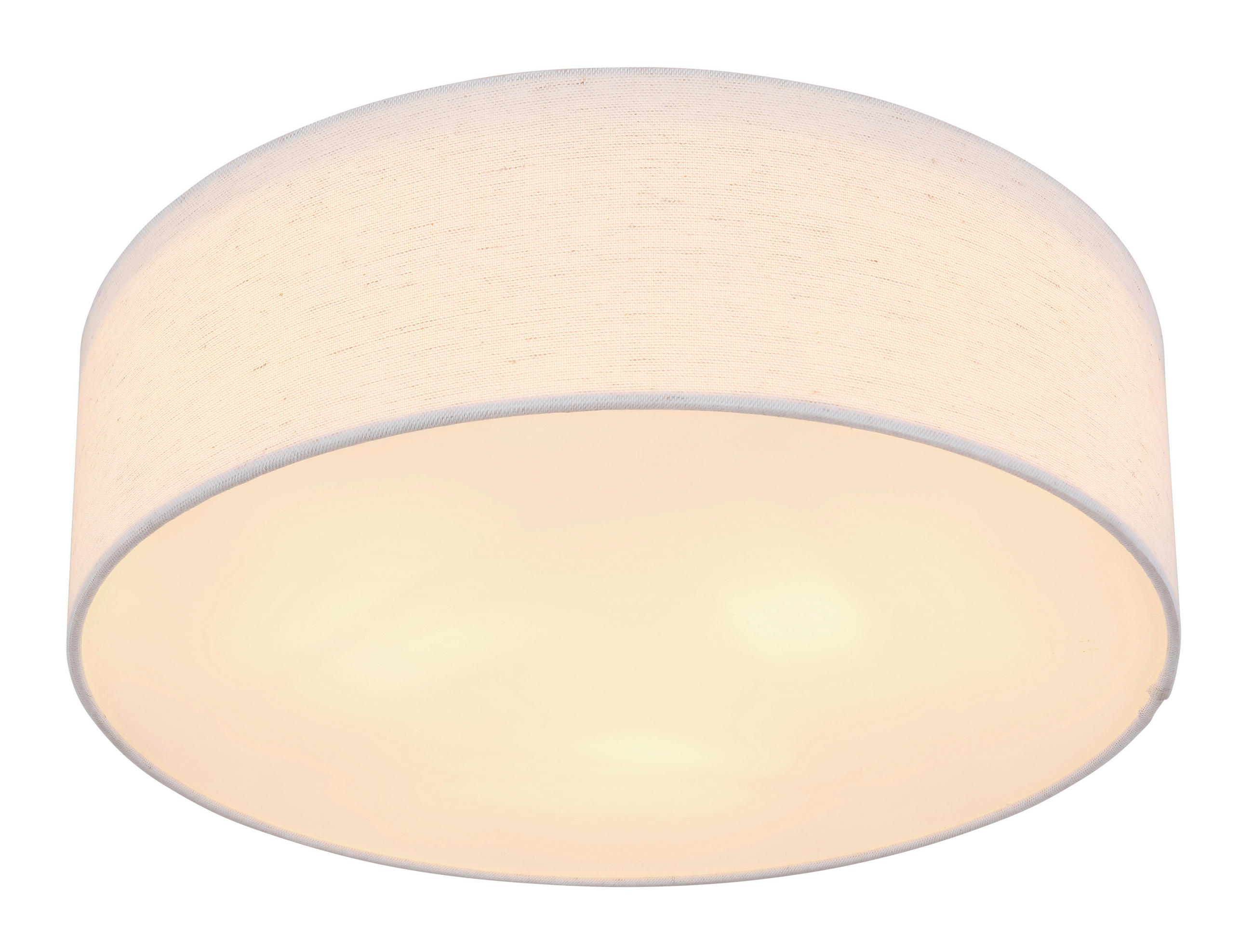STROPNA SVETILKA 40/12 cm   - bela/bež, Basics, kovina/tekstil (40/12cm) - Globo
