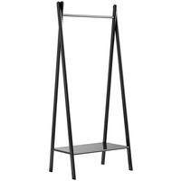 GARDEROBENSTÄNDER in Schwarz 74/180/50 cm   - Schwarz, ROMANTIK / LANDHAUS, Holz (74/180/50cm) - MID.YOU