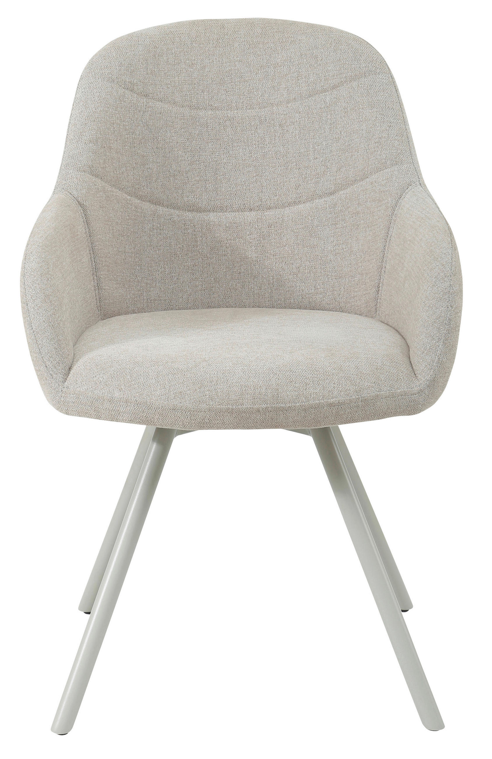 STOL, les, kovina, tekstil bež  - rumena/bež, Design, kovina/tekstil (57/84,5/61cm) - Carryhome