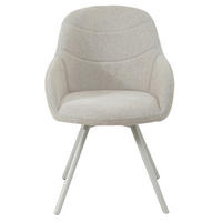 STOL, les, kovina, tekstil bež  - rumena/bež, Design, kovina/tekstil (57/84,5/61cm) - Carryhome