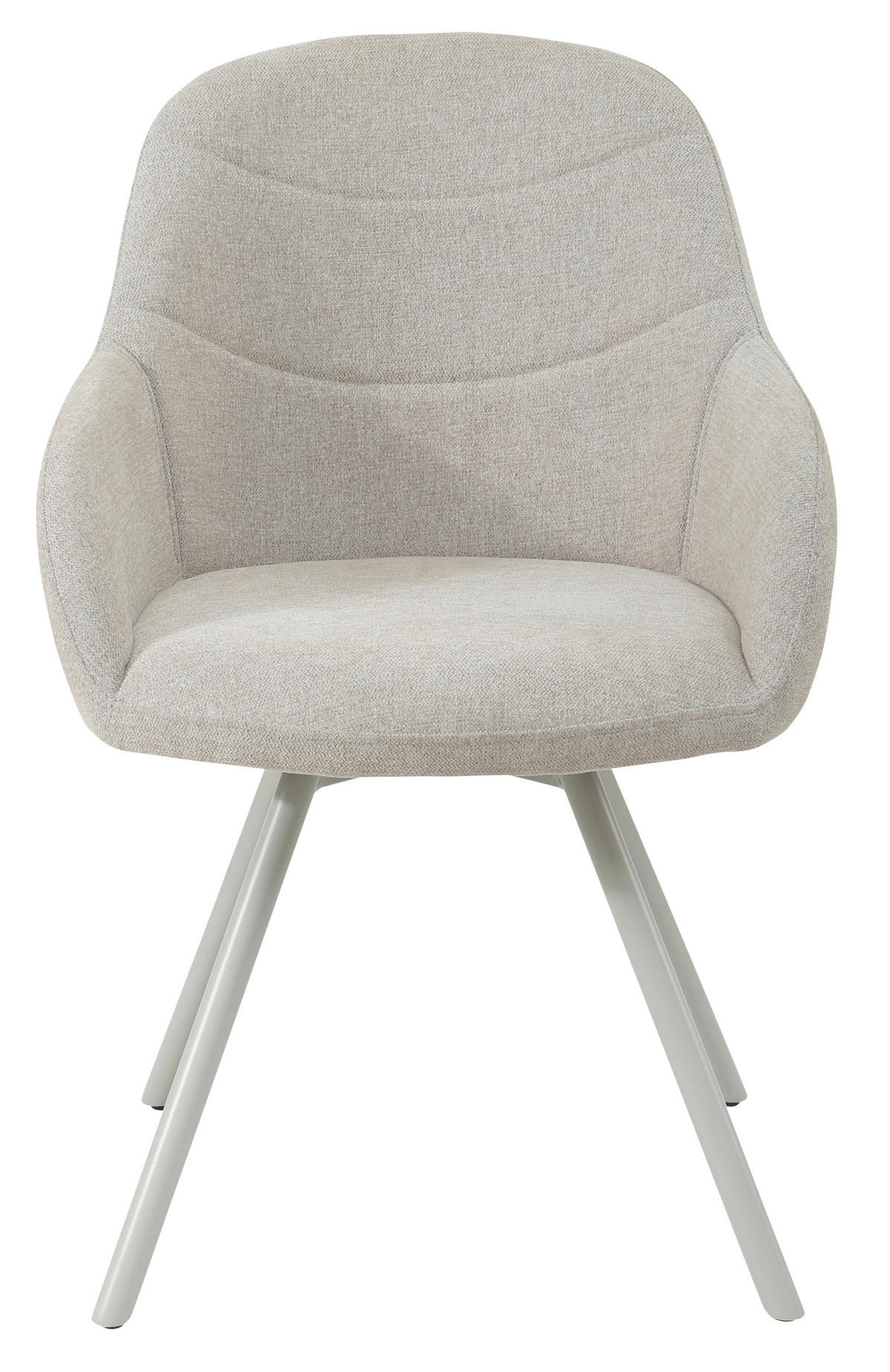 STOL, les, kovina, tekstil bež  - rumena/bež, Design, kovina/tekstil (57/84,5/61cm) - Carryhome